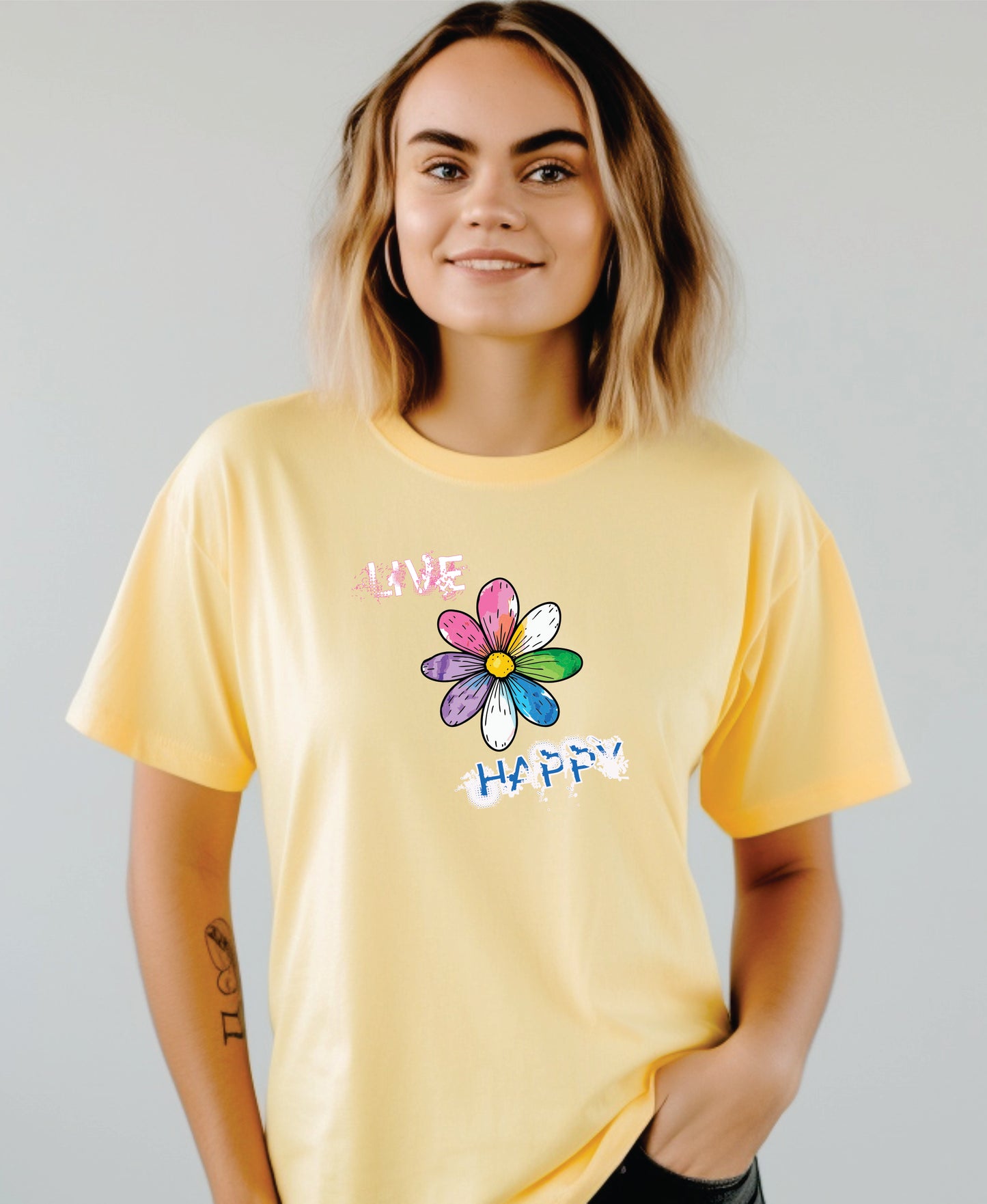 LIVE HAPPY, Comfort Color Tee