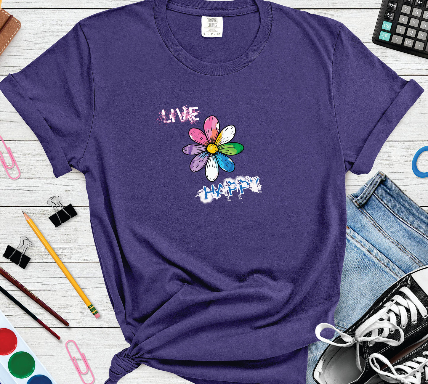 LIVE HAPPY, Comfort Color Tee