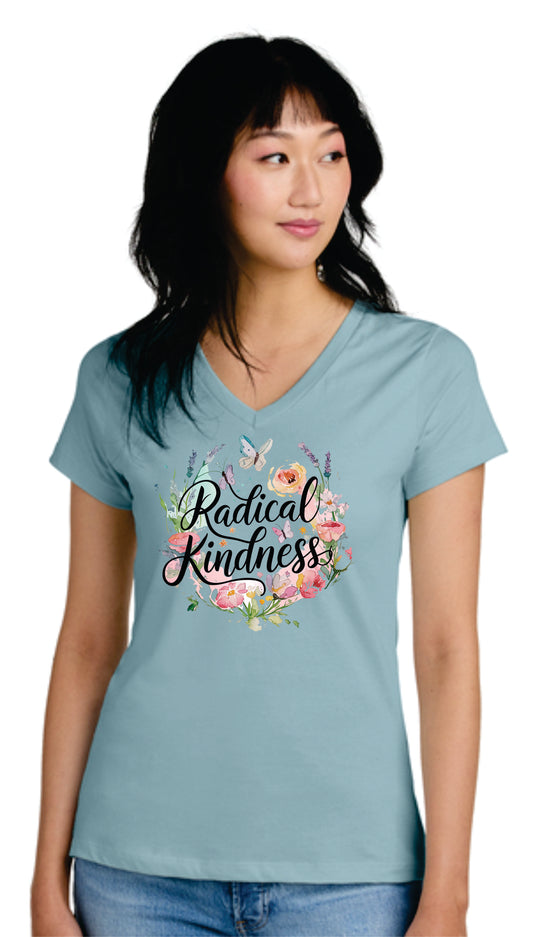 Radical Kindness , District Tee, Ladies V-neck Tee